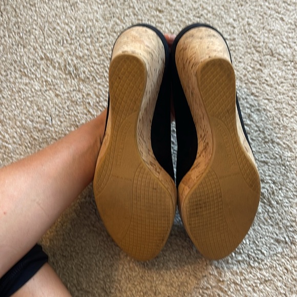 Stuart Weitzman black suede 4 inch wedges - Picture 7 of 9